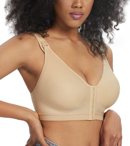 HACI Post Surgical Bra Front Closure Unpadded Wirefree Sport Racerback Posture in Saudi Arabia