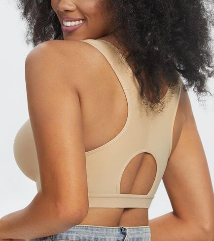 HACI Post Surgical Bra Front Closure Unpadded Wirefree Sport Racerback Posture in Saudi Arabia