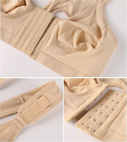 HACI Post Surgical Bra Front Closure Unpadded Wirefree Sport Racerback Posture in Saudi Arabia