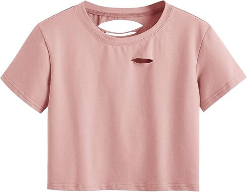 تي شيرت SweatyRocks نسائي بأكمام قصيرة قصير الأكمام صيفي in Saudi Arabia