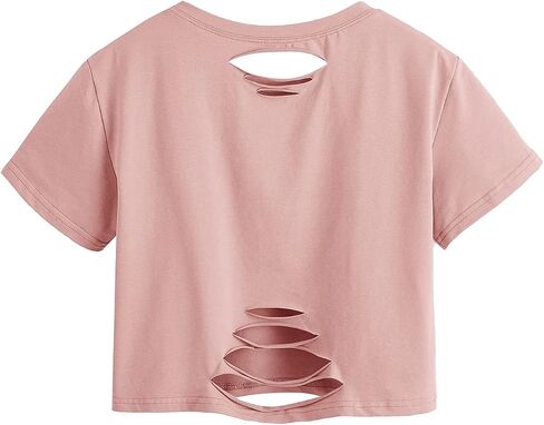تي شيرت SweatyRocks نسائي بأكمام قصيرة قصير الأكمام صيفي in Saudi Arabia