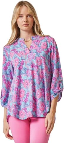 Dear Scarlett Womens Lizzy Relaxed Flowy High Low Blouse in Saudi Arabia