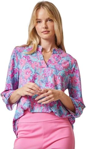Dear Scarlett Womens Lizzy Relaxed Flowy High Low Blouse in Saudi Arabia