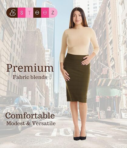 تنورة ضيقة للسيدات من ESTEEZ - طول تحت الركبة in Kuwait