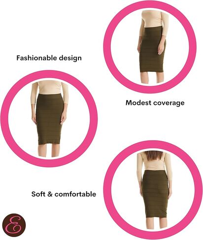 تنورة ضيقة للسيدات من ESTEEZ - طول تحت الركبة in Kuwait
