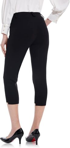 Tapata Women's Capri Dress Pants Summer Stretchy Slim with Pockets Cut Out Legs Business Casual Office Work in Kuwait