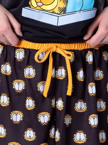 Nickelodeon Womens' Garfield Nap Attack Face Sleep Pajama Set Short in Saudi Arabia