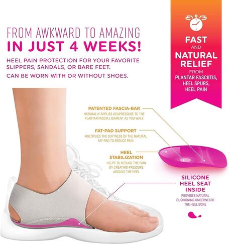 Heel That Pain Gel Plantar Fasciitis Insoles Heel Seats Orthotic Inserts, Large (W 10.5-13, M 8.5-12) & Heel That Pain Heel Seat Wraps for Plantar Fasciitis Heel Spurs, Large (W 10.5-13, M 8.5-12) in Kuwait