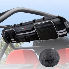 StarknightMT UTV Large Roll Cage Bag,Rear Roll Bar Overhead Storage Organizer Cargo Bags with Reflective Strip Compatible with Ranger RZR Pioneer Talon