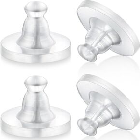 Earring Backs Rubber,100pcs Soft Clear Earring Backs for Studs,Hypoallergenic Silicone Earrings Backs Replacement Safety Back Stoppers