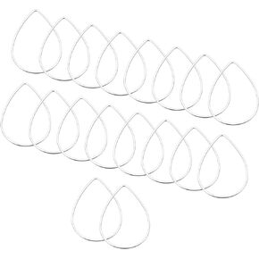 PATIKIL Earrings Beading Hoop 0.9x0.6", 30 Pack Teardrop Finding Ring Open Bezel Pendant Frame Charm for Jewelry Making Floral DIY Craft, Bronze