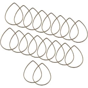 PATIKIL أقراط الديكور هوب 0.9x0.6 "، 30 حزمة دمعة العثور على حلقة مفتوحة مدي قلادة سحر لصنع المجوهرات الزهور DIY الحرفية، البرونزية