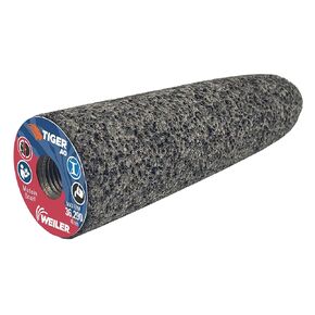Weiler 68300 TIGER AO TYPE 16 Round Tip Portable Grinding Cone, A24-R, 1" X 3" X 3/8-24,(Pack of 12)