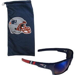 Siskiyou NFL Sports Fan Shop Las Vegas Raiders Edge Wrap Sunglass and Bag Set, One Size, Team Color