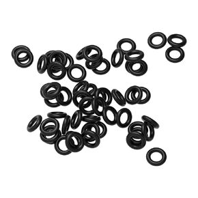 50 PCS Nitrile Rubber O Ring 7mm OD 4mm ID 1.5mm Width, Metric Buna-N NBR Sealing Gasket Plumbing, Gas, Automotive and Faucet Repair, Resist Oil and Heat O-Rings, Black