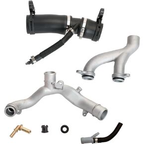 Engine Coolant Pipe Water Outlet Tube for Land Rover for Range Rover Sport Velar for Range Rover Discovery Defender 110 90 Radiator Coolant Flange #LR090630 LR092992 LR049990 AJ813917 AJ811340