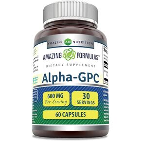 Amazing Formulas Alpha GPC Supplement | 600 Mg Per Serving | 120 Capsules | Non-GMO | Gluten Free | Made in USA