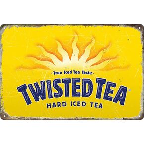 Twisteds Tea Decorative Metal Tin Sign Cafe Beer Bar Decoration Plat 12X8" Inches Wall Art Plaque Vintage Home Decor…