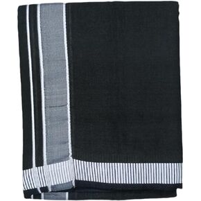 Men's Cotton Colored Dhoti with Fancy Border Kerala-style Veshti Mundu Kaili Lungi 2.0 Mtrs