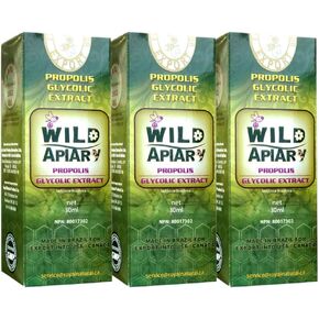 Bee Propolis Liquid Extract 85% Non Alcohol - 10 Bottles of Wild Apiary Green Bee Propolis Liquid Glycolic Extract-Non Alcoholic, Wax Free, Sugar Free