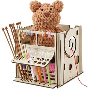 أطباق غزل خشبية الكل في واحد لإكسسوارات الحياكة والكروشيه، لوحة حجب مربعة الشكل، أداة قياس إبرة الكروشيه، أداة تنظيم الأدوات اليدوية، هدية لمحبي الكروشيه in Kuwait