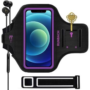 Armband for iPhone 13 Mini/12 Mini/11 Pro/iPhone X/XS,Sweatproof Running Exercise Gym Bag with Card Slot(Black)