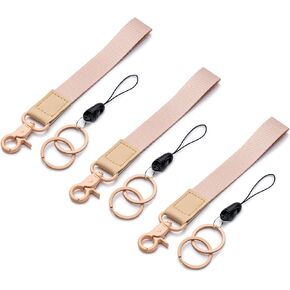 CADONO Hand Wrist Lanyard Key Chain Holder,Wristlet Keychain for Women and Men,Car Keys ID Badges,CuteWristlet Lanyard Wallet