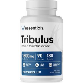 Bucked Up Tribulus 1500mg Per Serving, Essentials (90 Servings, 180 Capsules)