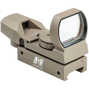 NcSTAR Red & Green Dot Reflex Sight /4 Different Reticles/Weaver Base/Tan