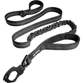OneTigris 6ft Dog Leash, Heavy Duty Leash with 2 Padded Handle – Pet Training Lead with Reflective Double Handle for Traffic Control Safety, Perfect for Large Medium or Small Dog (Black)