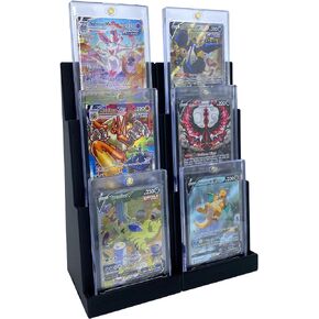 Magnetic Card Holder Stadium Displays (2 Pack), Compatible with Ultra Pro Protectors - Trading Card Holder - Card Stand - Sports Card Display