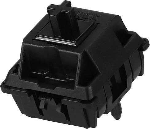 مفتاح JWK Ultimate Black، مفتاح خطي 58.5 جرام، هيكل سموكي ناعم POM Stem 5 دبابيس مفاتيح RGB للوحة المفاتيح الميكانيكية (مفتاح أسود نهائي 58.5 جرام 90 قطعة) in Saudi Arabia