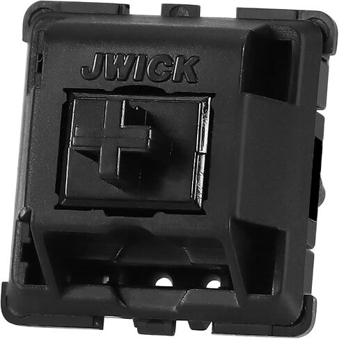 مفتاح JWK Ultimate Black، مفتاح خطي 58.5 جرام، هيكل سموكي ناعم POM Stem 5 دبابيس مفاتيح RGB للوحة المفاتيح الميكانيكية (مفتاح أسود نهائي 58.5 جرام 90 قطعة) in Saudi Arabia