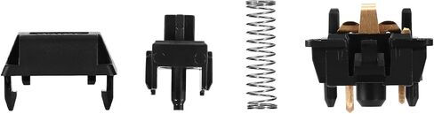 مفتاح JWK Ultimate Black، مفتاح خطي 58.5 جرام، هيكل سموكي ناعم POM Stem 5 دبابيس مفاتيح RGB للوحة المفاتيح الميكانيكية (مفتاح أسود نهائي 58.5 جرام 90 قطعة) in Saudi Arabia