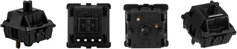 مفتاح JWK Ultimate Black، مفتاح خطي 58.5 جرام، هيكل سموكي ناعم POM Stem 5 دبابيس مفاتيح RGB للوحة المفاتيح الميكانيكية (مفتاح أسود نهائي 58.5 جرام 90 قطعة) in Saudi Arabia