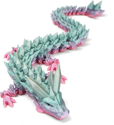3D Printed Dragon Toy 12" Crystal Dragon Fidget Executive Desk Dragon Egg in Saudi Arabia