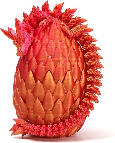 3D Printed Dragon Toy 12" Crystal Dragon Fidget Executive Desk Dragon Egg in Saudi Arabia