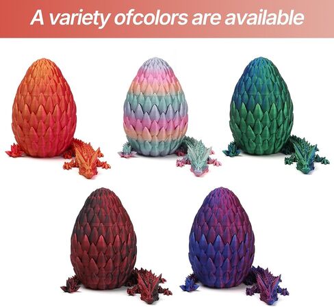 3D Printed Dragon Toy 12" Crystal Dragon Fidget Executive Desk Dragon Egg in Saudi Arabia