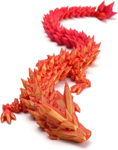 3D Printed Dragon Toy 12" Crystal Dragon Fidget Executive Desk Dragon Egg in Saudi Arabia
