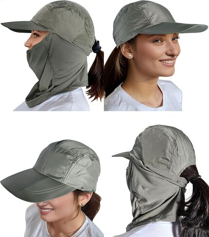 تبريد شبكة الشمس درع الرقبة ثنى تنفس الحرس الجراميق حماية من الأشعة فوق البنفسجية للجنسين الرجال النساء غطاء الوجه قبعة | منتج كوريا in Kuwait