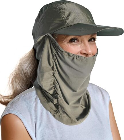 تبريد شبكة الشمس درع الرقبة ثنى تنفس الحرس الجراميق حماية من الأشعة فوق البنفسجية للجنسين الرجال النساء غطاء الوجه قبعة | منتج كوريا in Kuwait