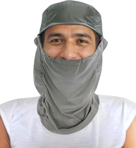 تبريد شبكة الشمس درع الرقبة ثنى تنفس الحرس الجراميق حماية من الأشعة فوق البنفسجية للجنسين الرجال النساء غطاء الوجه قبعة | منتج كوريا in Kuwait