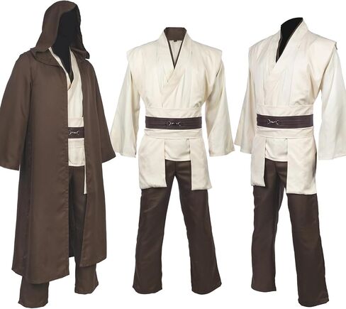 Jedi Costume Obi Wan Kenobi Costume Full Set Jedi Robe Adult Cosplay Halloween Star Costume Cosplay Cloak in Saudi Arabia
