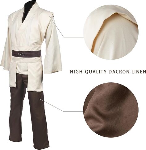 Jedi Costume Obi Wan Kenobi Costume Full Set Jedi Robe Adult Cosplay Halloween Star Costume Cosplay Cloak in Saudi Arabia