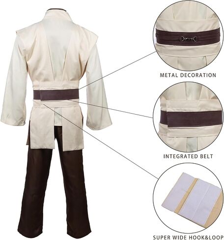 Jedi Costume Obi Wan Kenobi Costume Full Set Jedi Robe Adult Cosplay Halloween Star Costume Cosplay Cloak in Saudi Arabia