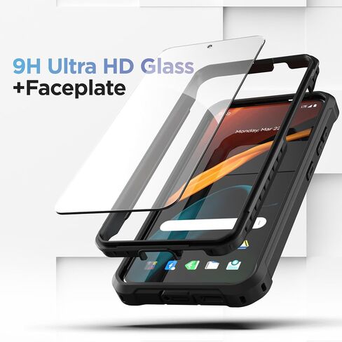 Encased 2-in-1 Belt Pouch with Case Designed for Samsung Galaxy S24 (2024) Full Body Protective Case with Screen Protector & Holster Clip Phone Holder (Black) in Saudi Arabia