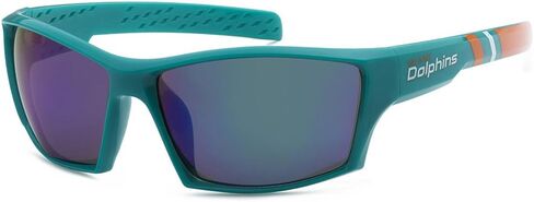 NFL Siskiyou Sports Fan Shop Miami Dolphins Edge Wrap النظارات الشمسية مقاس واحد لون الفريق in Saudi Arabia