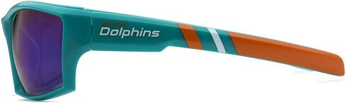 NFL Siskiyou Sports Fan Shop Miami Dolphins Edge Wrap النظارات الشمسية مقاس واحد لون الفريق in Saudi Arabia