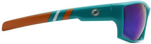 NFL Siskiyou Sports Fan Shop Miami Dolphins Edge Wrap النظارات الشمسية مقاس واحد لون الفريق in Saudi Arabia