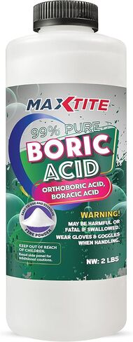 حمض البوريك النقي بنسبة 99% - على شكل مسحوق ناعم (2 رطل) - قوة صناعية ممتازة H3BO3 - زجاجة ذات غطاء لولبي مريح in Kuwait